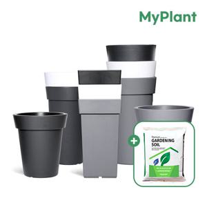 [마이플랜트]모던 유니크 대형화분 + 분갈이흙 세트