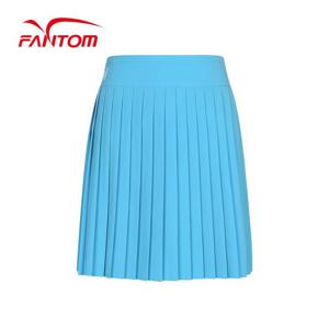 [팬텀] 여성 뒷밴드 플리츠 큐롯 스커트 221C1PC265_BL