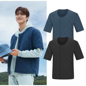 [콜핑]LD08 남자 겨울 레이어드잇템 브이넥 반팔 경량패딩자켓 KVJ6501U