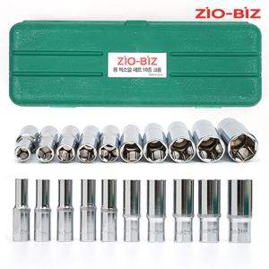 롱 복스알 세트 10종 크롬/드릴 드라이버비트 임팩 렌치 소켓