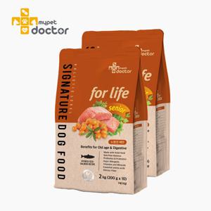 [마이펫닥터] 시그니처 포 라이프 시니어 강아지 사료, 2kg, 2ea