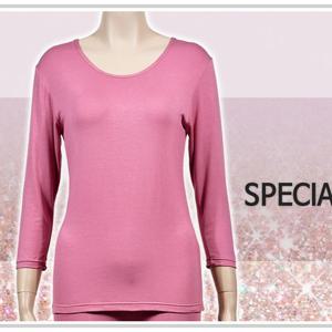 솔리드 8부 상의 여성 내의 내복 라운드 겨울 보온