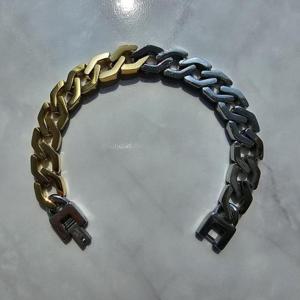 [노블른] 써지컬 스틸 육각 골드 실버 남자 체인 팔찌