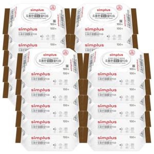 [땡큐온]홈플러스 심플러스 물티슈 7단계정수 캡 100매 x20개