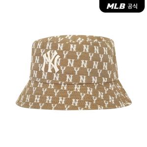 [MLB공식] 21S [택가 69000원] 클래식 모노그램 자카드 버킷햇 NY (BEIGE) 32CPHV111