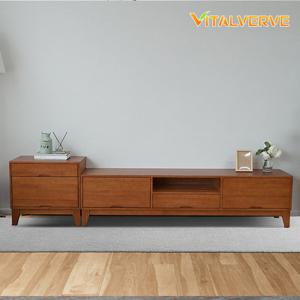 바이탈버브 로이 소나무원목 티비다이 2400 2단협탁 거실장세트