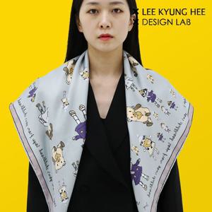 가을 숄 스카프 앙쥬 블루 키치 감성 데일리 코디 아