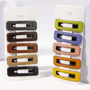 예쁜 여성 귀여운 헤어 포인트 스타일 컬러 똑딱핀