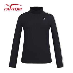 [팬텀] 여성 기모 배색 반목 긴팔 이너 티셔츠 222C3TI981_BK