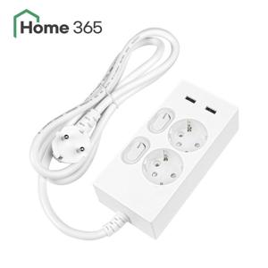 홈365 국산 USB 멀티탭 개별스위치 2구 1.5m / 고속충전 2포트