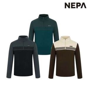 [네파]7J55403 남성 등산 가을 스트라이프 긴팔 집업 티셔츠