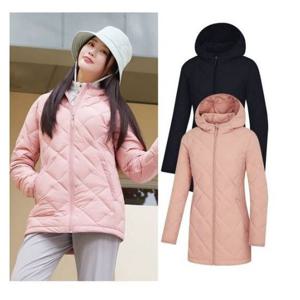 [콜핑]LD18 여성겨울 중기장 부드럽고 신축성좋은 경량 튜브 구스다운 자켓 KUJ6837W