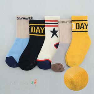 [꼼지]J파일루크(5족)양말세트 긴목 파일양말 방한양말 유아 아동