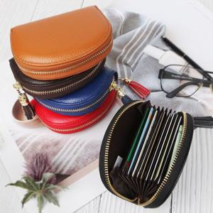 가죽지갑 ISZ 소가죽 여성 카드지갑 명함 지폐 동전수납 파우치