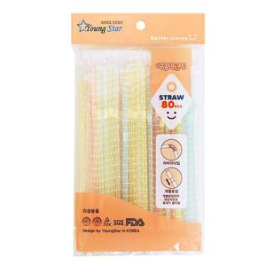 영스타 개별포장 어린이 자바라빨대 80P