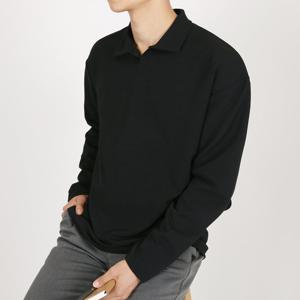 남성 링클프리 데일리 카라넥 티셔츠 5컬러 SO-KAA-Q004-블랙