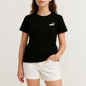 [푸마 주니어]푸마 PUMA 에센셜 스몰 로고 아동 주니어 반팔티 블랙 586961-01
