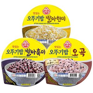 오뚜기밥 발아현미 210g x 12개/발아흑미/찰현미