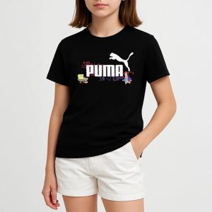 [푸마 주니어]푸마 PUMA 스폰지밥 K 아동 유스 반팔티 블랙 622212-01