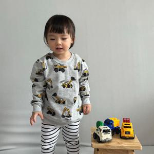 [조이멀티]중장비 아동용 긴팔 티셔츠 남아맨투맨 205291