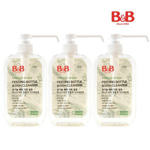비앤비 비건 젖병&식기세정제 용기형 600ml 3입