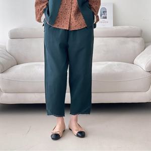 [애슬릿][애슬릿]중년 엄마 데일리 레이스 면 9부 바지 팬츠