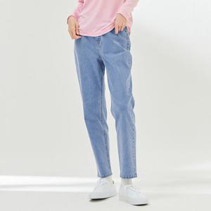 썸머데님 여성 뒷밴딩 테이퍼드 에어 데님 팬츠-DBRG2373C0D