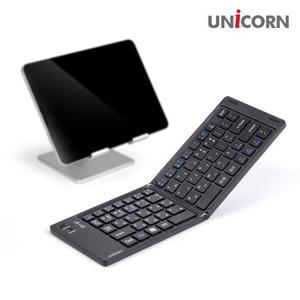 유니콘 접이식 휴대용 블루투스키보드 미니저소음 무선 BK-800SB