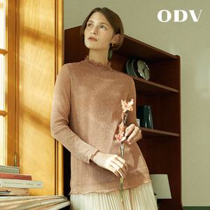 ANC_[오디브]플리츠 메탈티블라우스 샴페인핑크_VASFB028