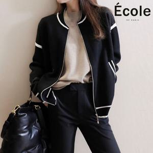 [에꼴드파리]럭스 니트집업_F41WUB001Z