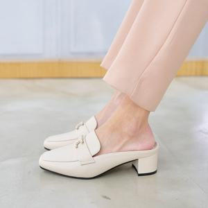 [무료배송]  QM240326  여성블로퍼  구두  펌프스 미들힐