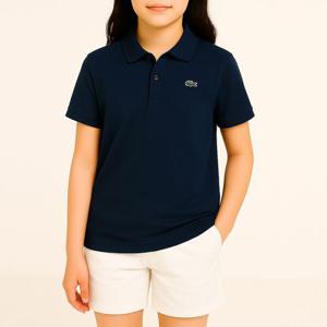 [라코스테]라코스테 베이직 K 피케 아동 주니어 반팔티 폴로티 카라티 네이비 PJ2909-166