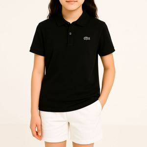 [라코스테]라코스테 베이직 K 피케 아동 주니어 반팔티 폴로티 카라티 블랙 PJ2909-031