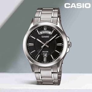 카시오 데이데이트 MTP-1381D-1A 남자 야광 메탈 손목시계