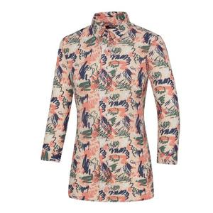 [콜핑]LD28 여성 7부 하프기장 프린트 패턴 셔츠 KTH5803W