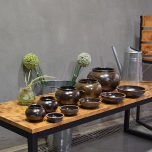 C7_미니 옹기 항아리/양념병/다육이화분 (5호)13x13cm