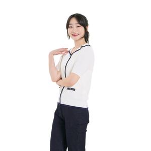 [샤트렌] 배색 트리밍 카라 가디건 _HCDMSW208