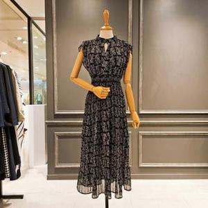 [아니베에프]  A45WOP510_ 스모크 밴딩 원피스