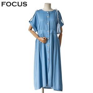 [포커스]써머 롤업 데님 원피스_FM4D3OP3019