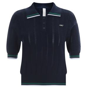 샵앤) 여성 카라넥 골프 반팔 꽈배기 니트 티 LB-WKN-407-네이비