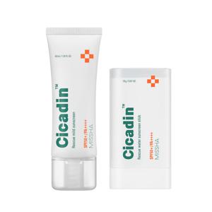 [미샤] 시카딘 레스큐 마일드 선크림 40ml + 선스틱 19g