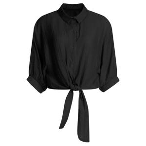 샵앤) 유니크 카라넥 리본매듭 여성 셔츠 SS-WSH-B2022-블랙