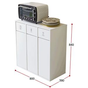 퓨어 분리수거함 맞춤 수납장 800 재활용 가정용 회사 탕비실 3칸 쓰레기통 70리터 비닐 업소용 보관함 다용도 받침대 열고닫는 국내제조 E0등급자재