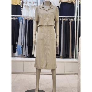 SOUP 세이브존07 크롭 기장 셔츠형 롱 원피스 OA7OPT2