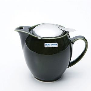 제로재팬 도자기 라운드 티포트 350ml 안티크그린
