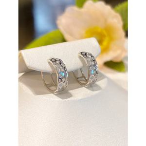 미니골드 14k 폴레스 화이트골드 귀걸이 ECPM4097