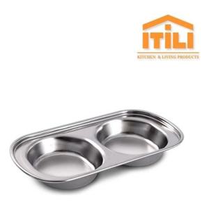 이딜리 초장기 스텐 2구 소스볼 앞접시 종지 용기