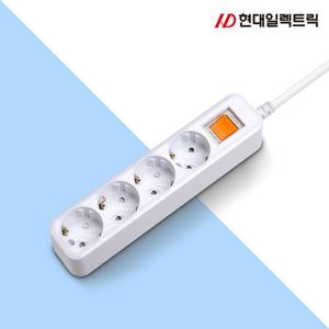 현대 스위치형 접지 4구 5M 멀티탭 (16A)