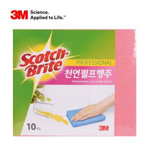 3M 스카치브라이트 천연펄프 행주 핑크 10p