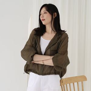 [웬디즈갤러리]루즈 시스루 후드 점퍼 NJP106